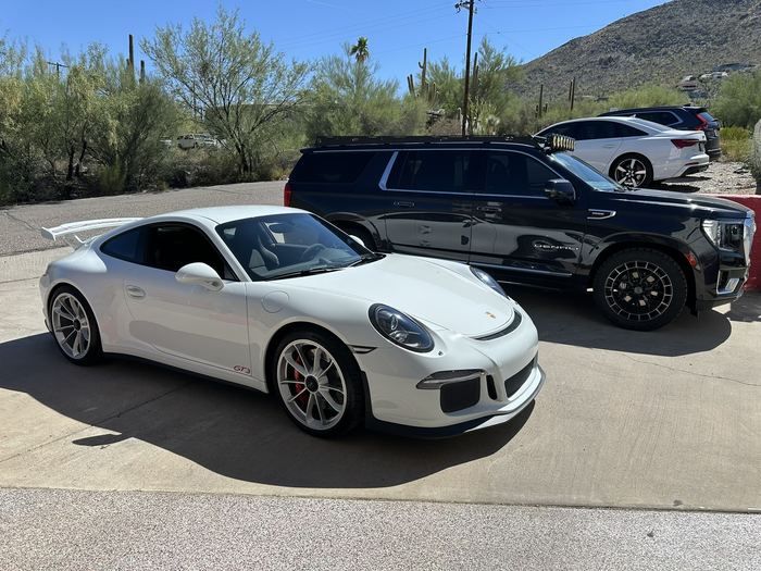 Porsche GT3 and GMC Denali